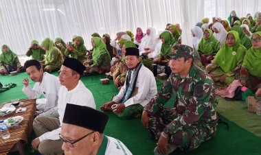 Babinsa Koramil 0107/Saketi Hadiri dan Dukung Pelatihan Dasar Kader Penggerak NU Sekaligus Santunan Yatim & Dhuafa di Ponpes Mathla’un Nawakartika Cisata