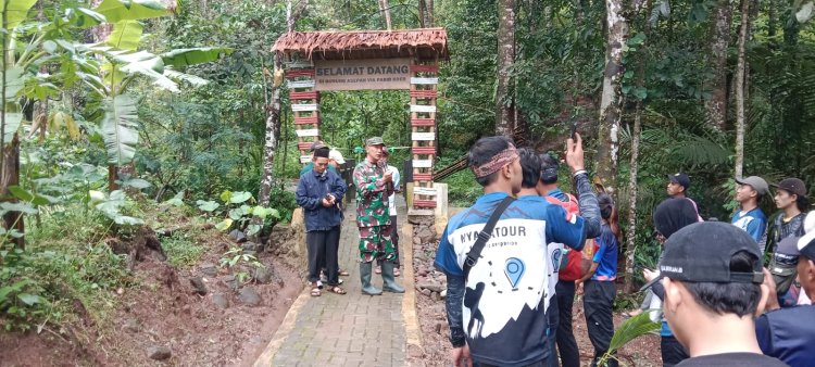 Danramil 0105/Mandalawangi Bersama Babinsa Hadiri Pembukaan Jalur Pendakian Gunung Asepan