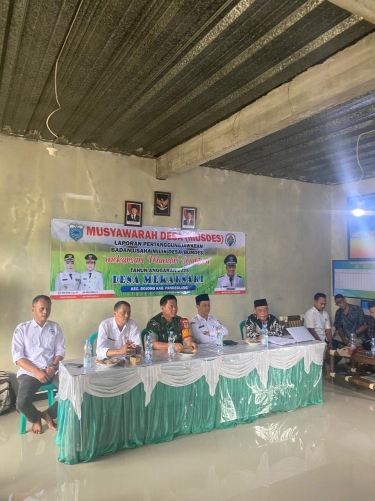 Danramil 0108/Bojong Hadiri Musdes dan Laporan Pertanggungjawaban BUMDes Desa Mekarsari