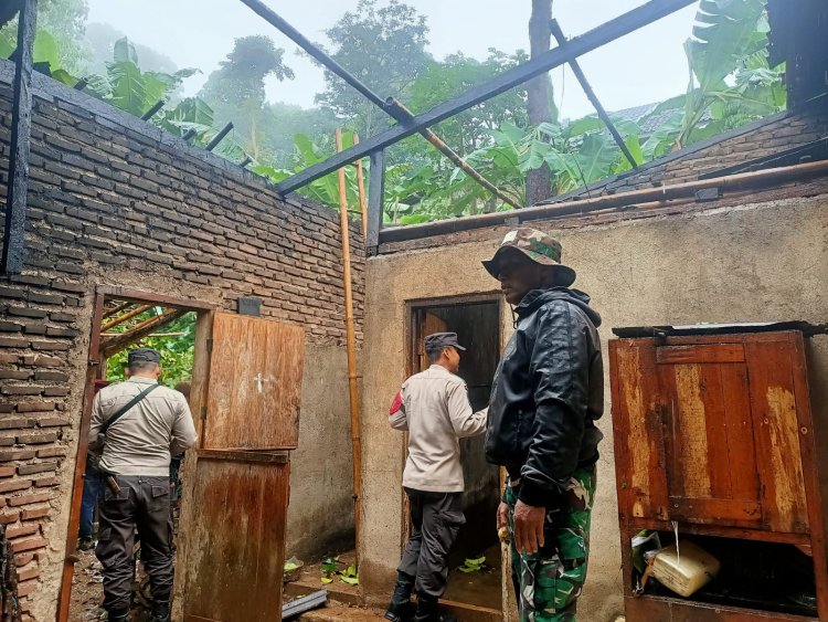 BABINSA KORAMIL 0102/CADASARI MONITORING DAN PENANGANAN BENCANA ALAM POHON TUMBANG