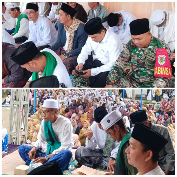 Pengajian Rutin Tingkat Kecamatan Cikeusik Berlangsung Khidmat, Babinsa Koramil 0116/Cikeusik Hadir Laksanakan Pemantauan Wilayah