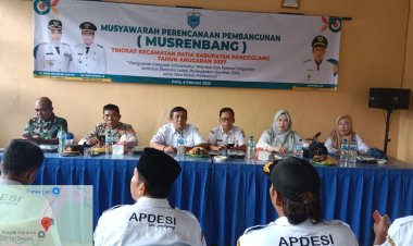 Pelda Agus Rizal Babinsa Koramil 0111/Pagelaran Hadiri Musrenbang Tingkat Kecamatan Patia Tahun Anggaran 2027