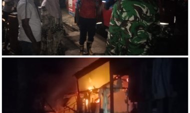 Babinsa Koramil 0108/Bojong Turun Langsung Tangani Kebakaran Rumah Warga di Desa Banyumas