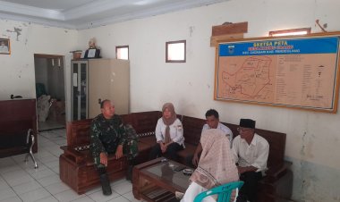 Babinsa Koramil 0102/Cadasari Gelar Komsos Bersama Aparatur Desa Kaungcaang Bahas Pengaktifan Pos Ronda Sambut Bulan Suci Ramadan