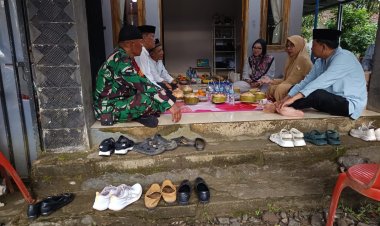 Lettu Inf. Masalirohman Danramil 0111/Pagelaran Pendampingan Safari Ramadhan Bupati Pandeglang oleh Danramil pada Desa Cimoyan, Kecamatan Patia
