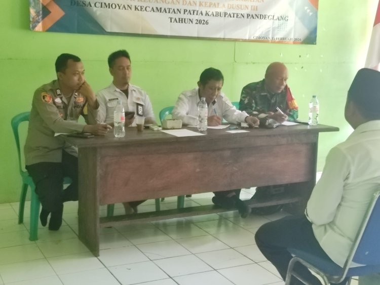 Danramil 0111/Pagelaran Hadiri Seleksi Perangkat Desa Cimoyan untuk Jabatan Kaur Keuangan dan Kepala Dusun