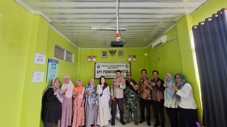 Pelda Agus Rizal Babinsa Koramil 0111/Pagelaran Hadiri Kegiatan Kesepakatan Kemitraan Paraji dan Bidan Desa di Puskesmas Patia
