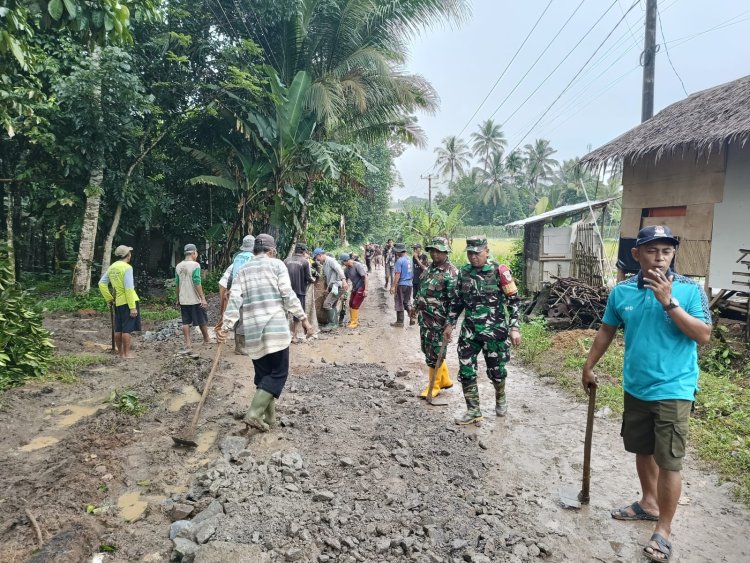 Kegiatan Kerja Bakti Gotong Royong JUMSIK Koramil 0103/Banjar