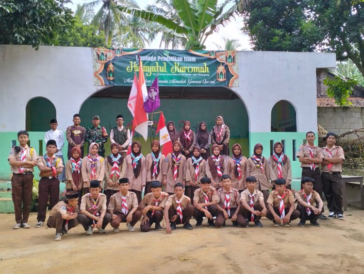 Serka H. Situmorang Babinsa Koramil 0103/Banjar Hadiri Pembukaan Latihan Pramuka di Ponpes Lembaga Pendidikan Islam Hidayatul Karomah