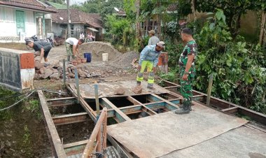 Pelaksanaan Pembangunan Jembatan ARMCO di Sungai Cibogo, Kampung Kadu Jangkung, Desa Ramea, Kecamatan Mandalawangi