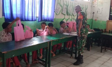 Sertu Altaupik Babinsa Koramil 0105/Mandalawangi Laksanakan Pendampingan Program Makan Bergizi Gratis (MBG) di Kecamatan Mandalawangi