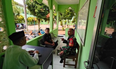 Kegiatan Komsos Babinsa Koramil 0101/Pandeglang  diPonpes Bahtra, Kelurahan Kabayan