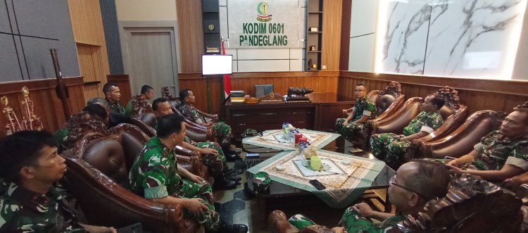 Dandim 0601/Pandeglang Pimpin Evaluasi Program Pembangunan Jembatan Garuda dan KDKMP