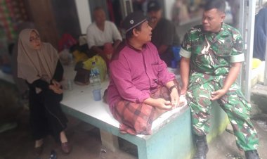 KOMSOS BABINSA KORAMIL 0105/MANDALAWANGI DALAM RANGKA SILATURAHMI DAN MONITORING PROGRAM MAKAN BERGIZI GRATIS