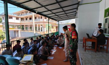 Babinsa Kelurahan Kabayan Monitoring Pemeriksaan Kesehatan Santri Calon Peserta KKRI di Ponpes Turus